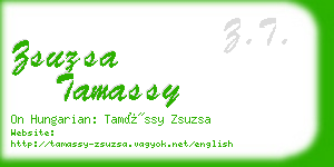 zsuzsa tamassy business card